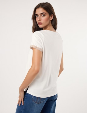 Playera manga corta Dándara cuello redondo para mujer