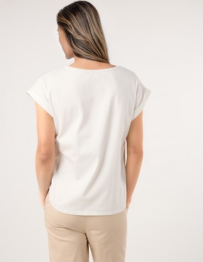 Playera manga corta Dándara cuello redondo para mujer