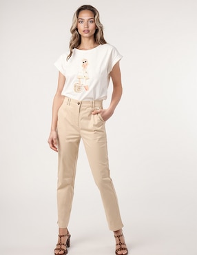 Playera manga corta Dándara cuello redondo para mujer