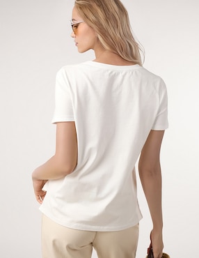 Playera manga corta Dándara cuello redondo para mujer