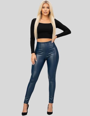 Legging Malabis a la cintura alta con botón para mujer