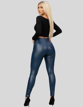 Legging Malabis a la cintura alta con botón para mujer