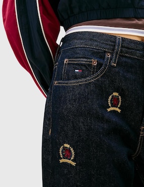 Jeans straight media cintura Tommy Jeans DW0DW22728 para mujer