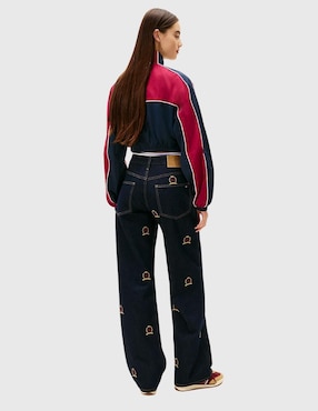 Jeans straight media cintura Tommy Jeans DW0DW22728 para mujer
