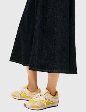 Falda midi Tommy Hilfiger cintura alta