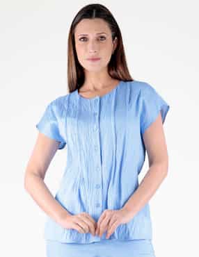 Blusa camisera Trinity manga corta para mujer