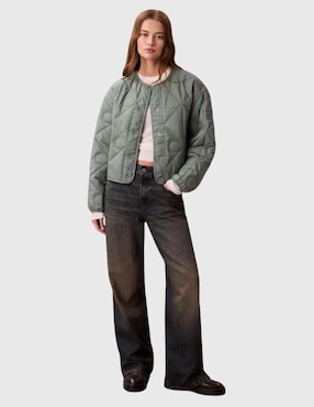 Chamarra acolchada Calvin Klein impermeable para mujer