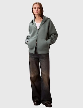 Sudadera con cierre completo Calvin Klein para mujer