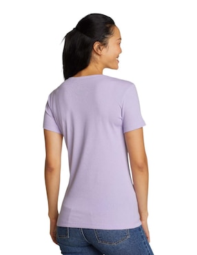 Playera manga corta Eddie Bauer cuello V para mujer
