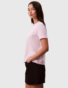 Playera manga corta Calvin Klein cuello redondo para mujer