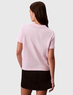 Playera manga corta Calvin Klein cuello redondo para mujer