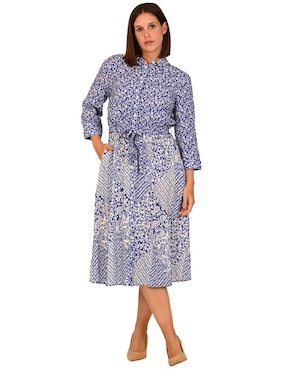 Vestido midi casual Ferrioni para mujer