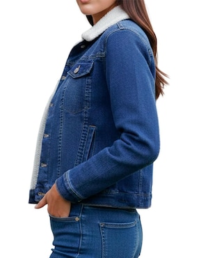 Chamarra denim Pixel Fashion de mezclilla para mujer