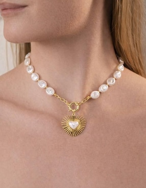Collar de corazón Yoiko 18 K