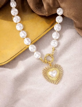 Collar de corazón Yoiko 18 K