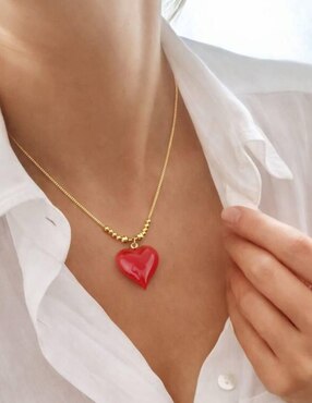 Collar de corazón Yoiko 18 K