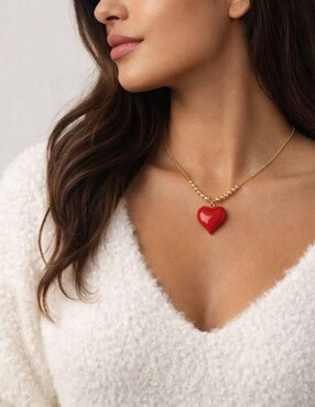 Collar de corazón Yoiko 18 K