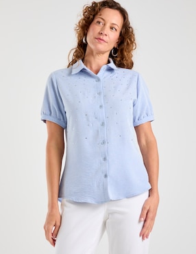 Blusa camisera Delirium manga corta para mujer