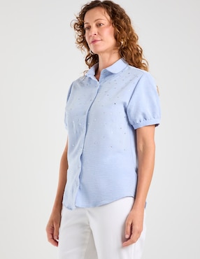 Blusa camisera Delirium manga corta para mujer