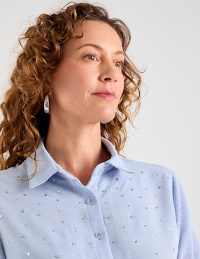 Blusa camisera Delirium manga corta para mujer