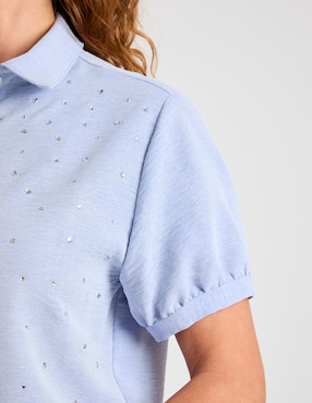 Blusa camisera Delirium manga corta para mujer
