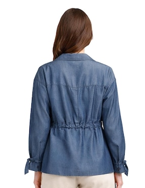 Blusa camisera Shyla manga larga para mujer