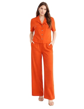 Blusa camisera Shyla manga corta para mujer