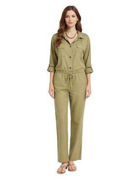 Blusa camisera Shyla manga larga para mujer