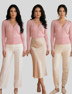 Suéter Malabis cuello V para mujer