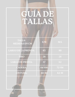 Legging Malabis cintura alta con elástico para mujer