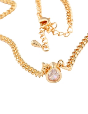 Collar de gota Yoiko Lumina con acabado baño de oro 18 K