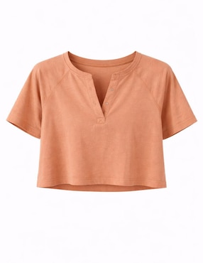 Playera manga corta Too Good cuello V para mujer