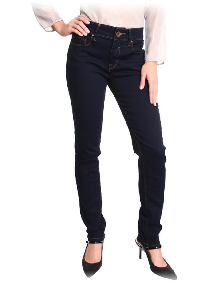 Jeans skinny Foley's lavado obscuro corte cintura para mujer