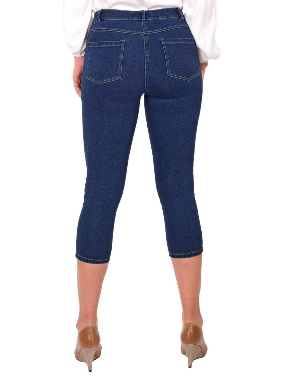 Jeans skinny Delirium lavado obscuro corte cintura para mujer