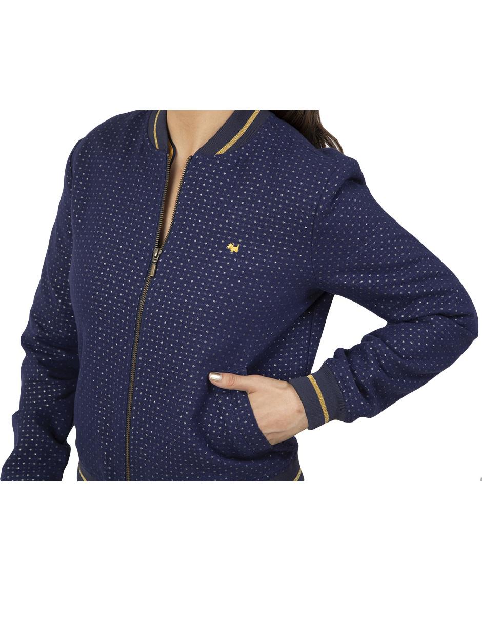 chamarra azul marino mujer