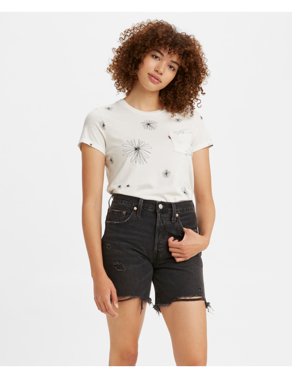 Playera Levi's cuello redondo estampado floral para mujer en Liverpool