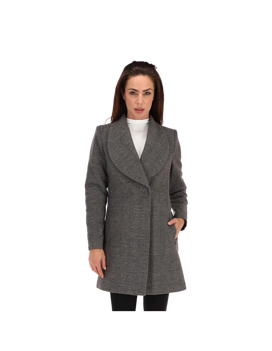 abrigo jaspeado mujer