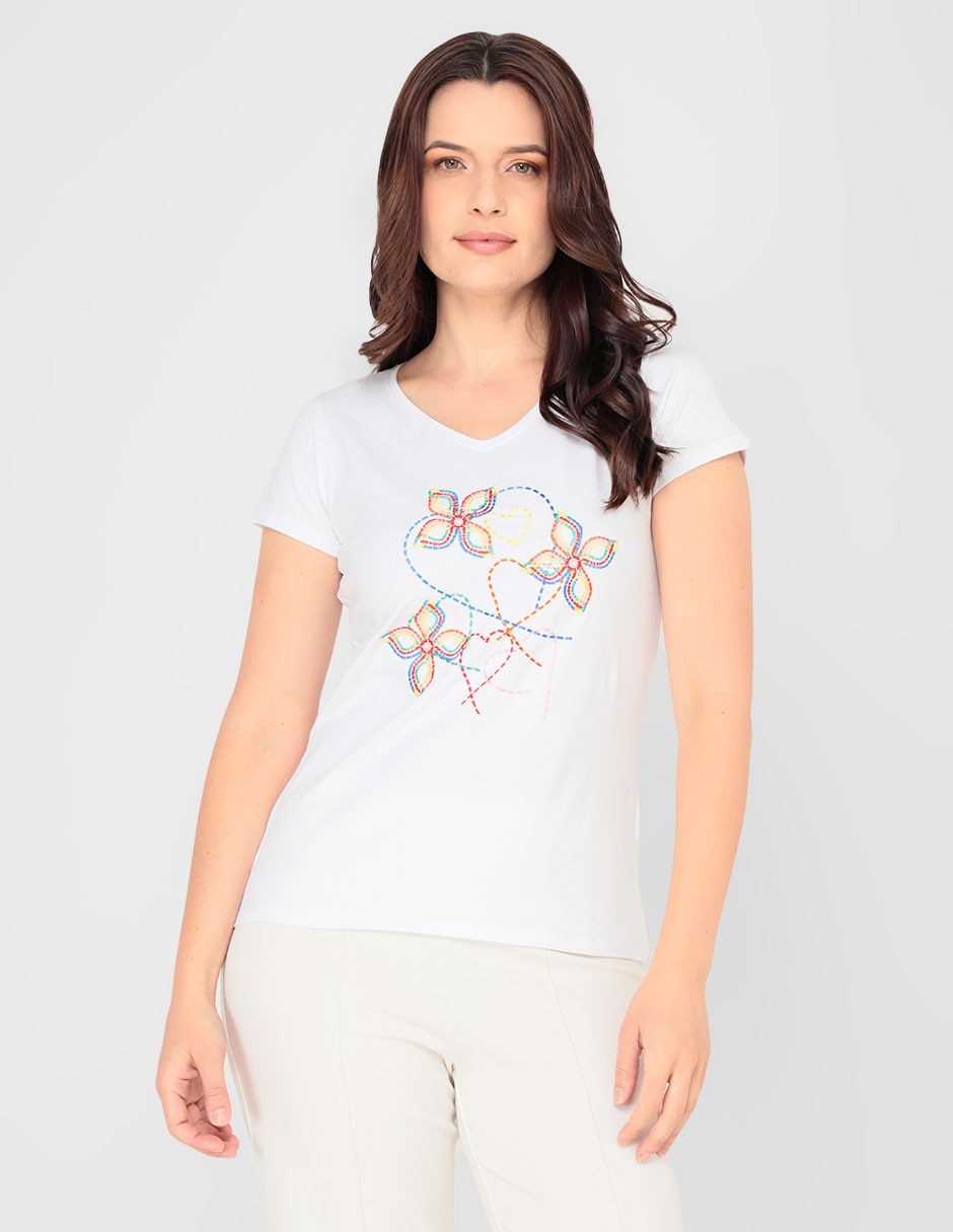 Playera Tinta Style cuello redondo para mujer