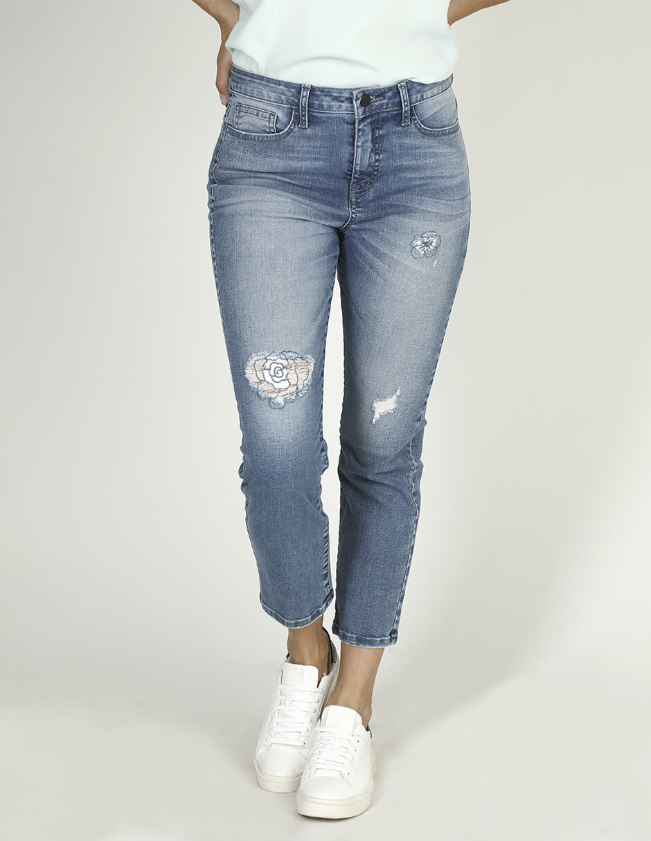 Jeans skinny Why Me W12222 lavado deslavado corte a la cintura para mujer  en Liverpool