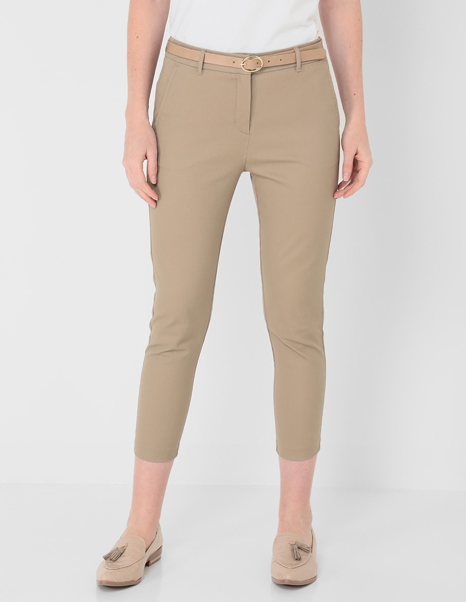 Pantalón capri straight para mujer Pantalón capri straight para mujer
