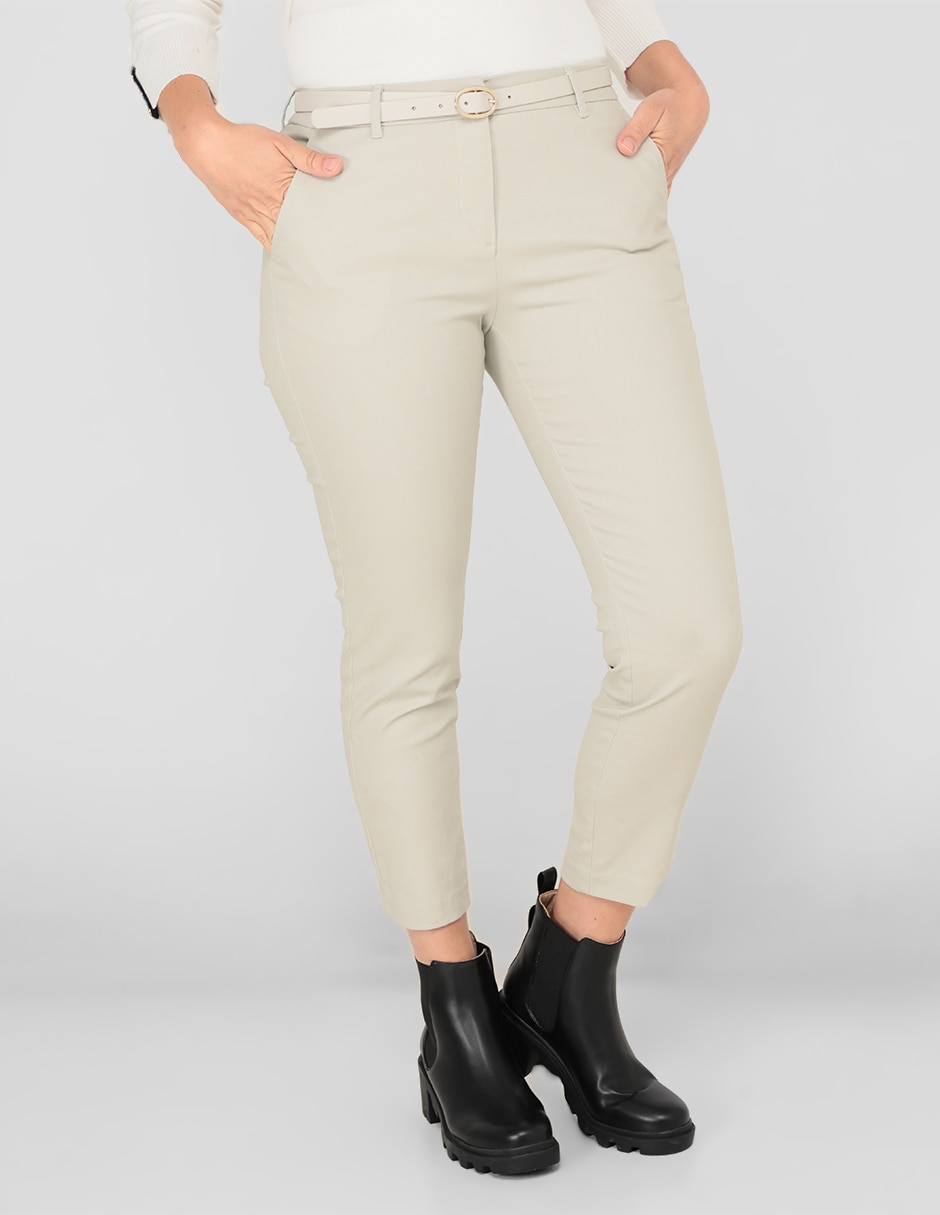 Pantalón capri straight para mujer Pantalón capri straight para mujer