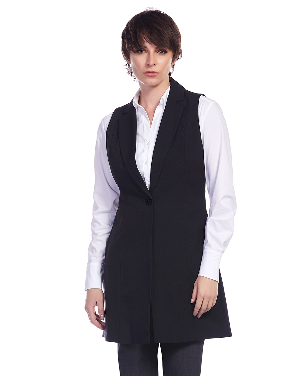 Suburbia Chaleco Negro Mujer De Vestir Chaleco Roman Fashion Para