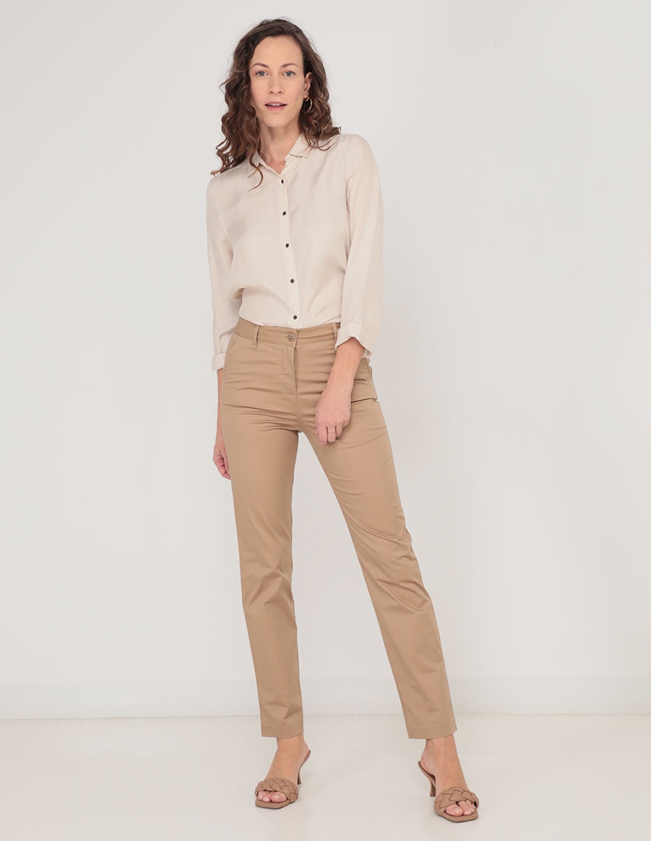 PANTALON FERRIONI M1130M LIS, 5, KHAKI