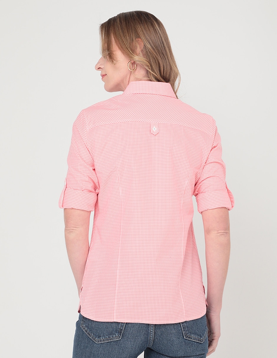 BLUSA FERRIONI M5912W CON EL, XG, SALMÓN