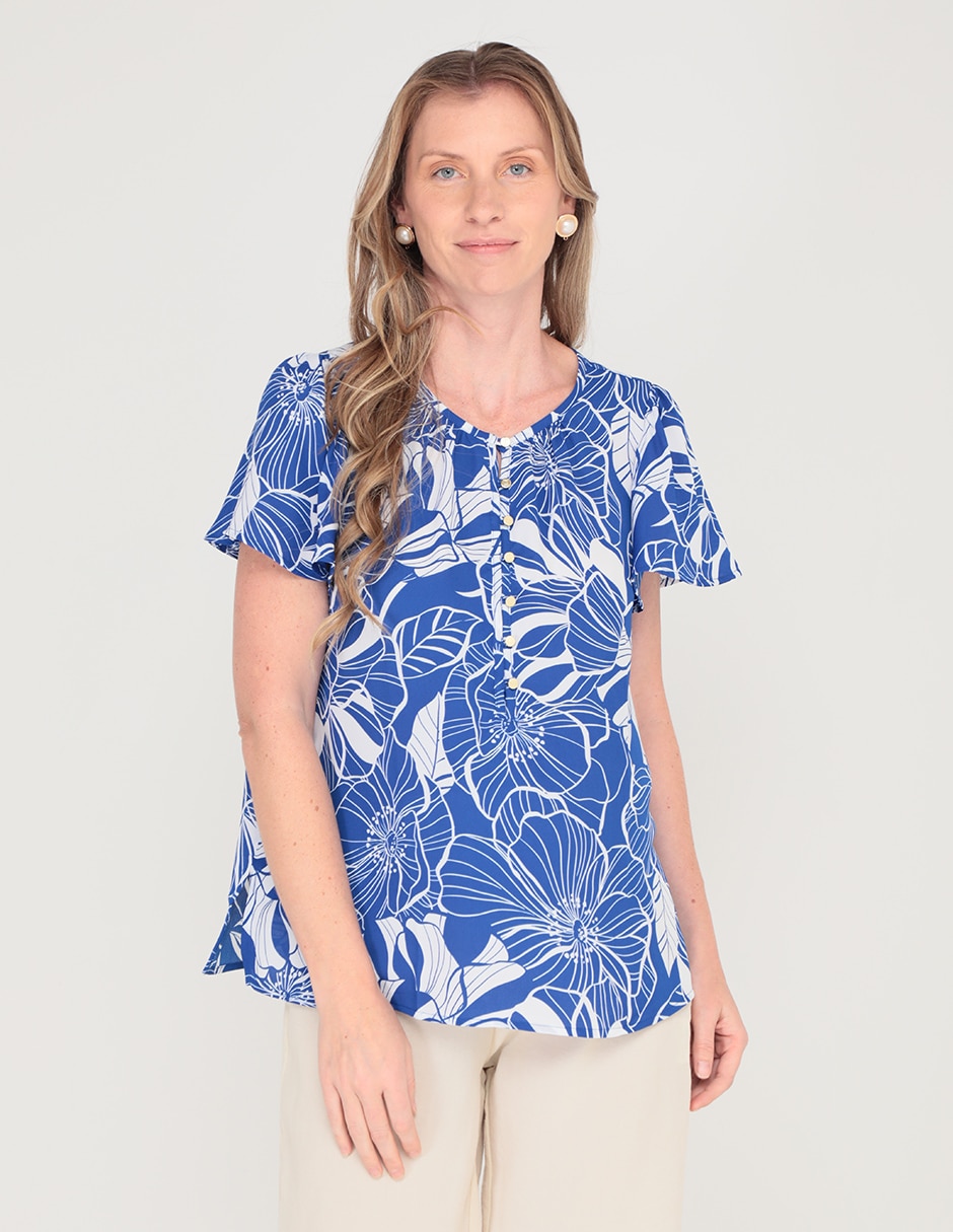 Blusa manga corta para mujer 1