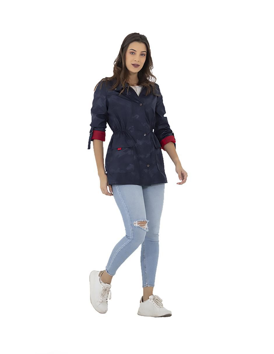 Gabardina repelente al agua con bolsillos shyla para mujer