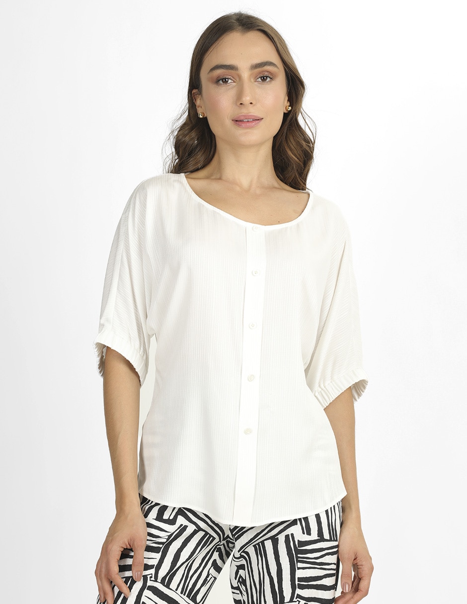 Blusa manga al codo para mujer 1