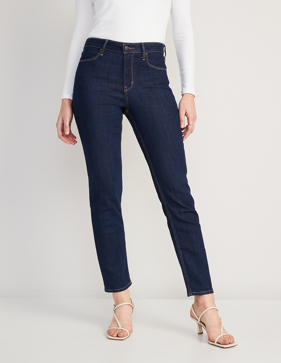Jeans skinny corte cintura alta para mujer 4
