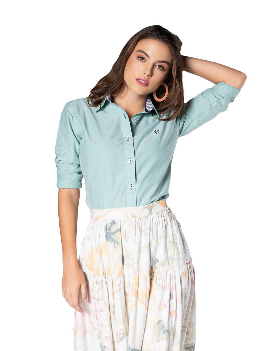 Blusa camisera manga larga para mujer 2