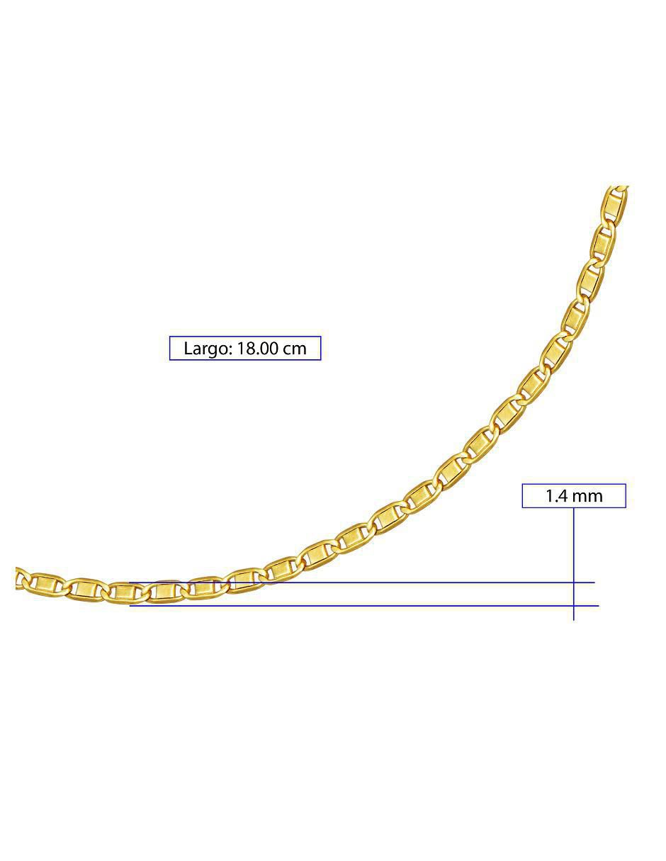 Pulsera de oro 10 K con acabado pulido 5